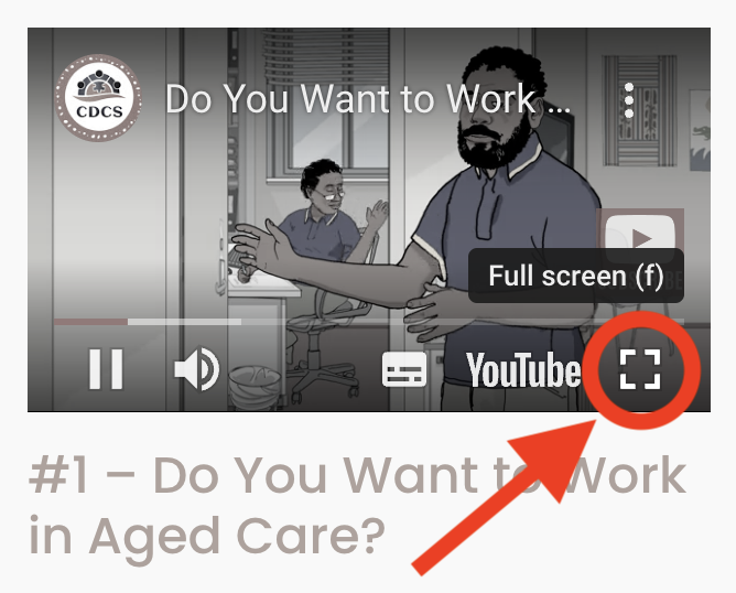 how to make the video full-screen